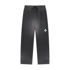 Sun Fade Raw Edge Straight-Leg Sweatpants