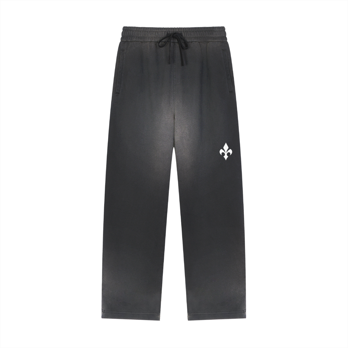 Sun Fade Raw Edge Straight-Leg Sweatpants