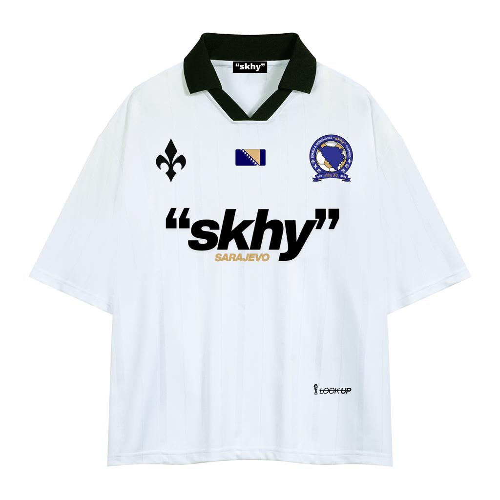 WHITE BOSNIA WC JERSEY - ENGLISH EDITION